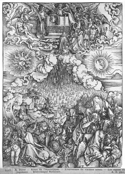 Scene from the Apocalypse, The Opening of the Fifth and Sixth Seals by Albrecht Dürer